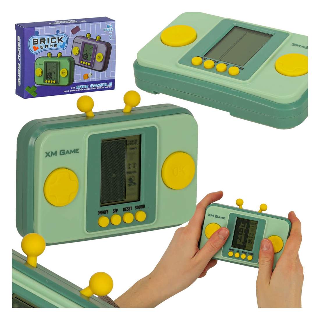 Elektroniskt arkadspel bärbar konsol grön | Hälsa & Skönhet - Personvård - Vård & Rehabilitering - Hållning | Pryloteket