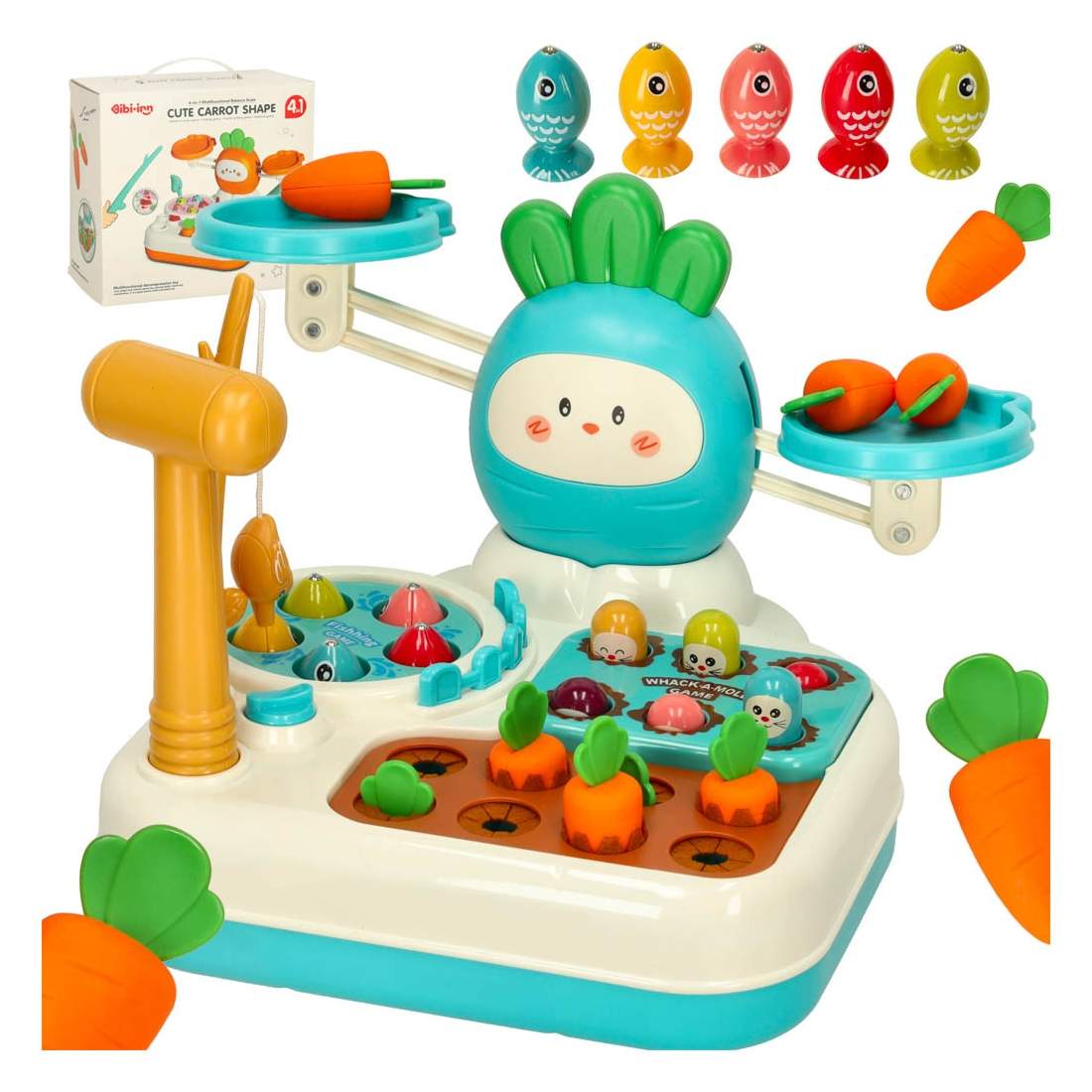 Söta morötter interaktiv leksak 4 i 1 blå | Hem & Hobby | Pryloteket