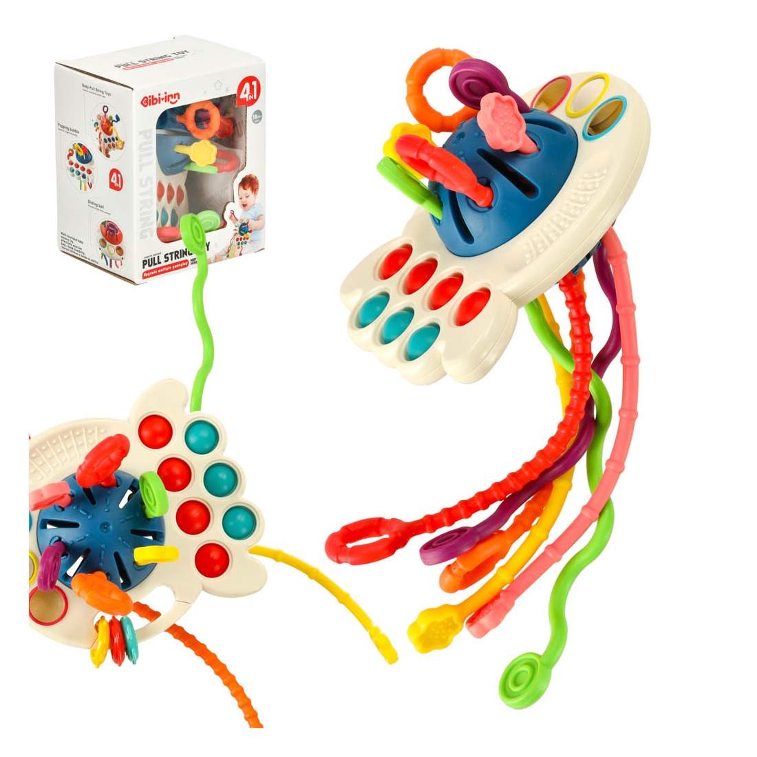 Bibi-inn baby sensorisk bitring leksak blå | Hälsa & Skönhet - Personvård - Vård & Rehabilitering - Hållning | Pryloteket