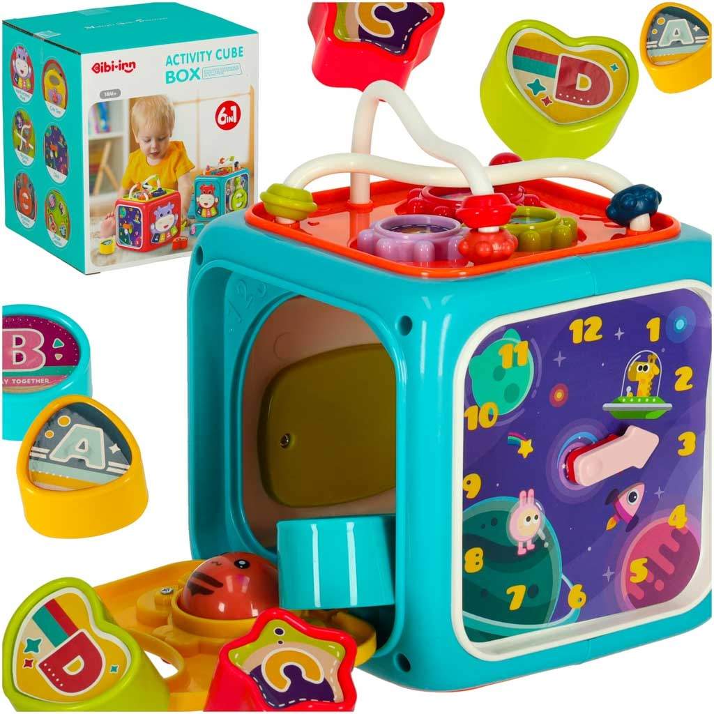 Pædagogisk terning interaktivt klaver 6i1 Bibi-inn blå