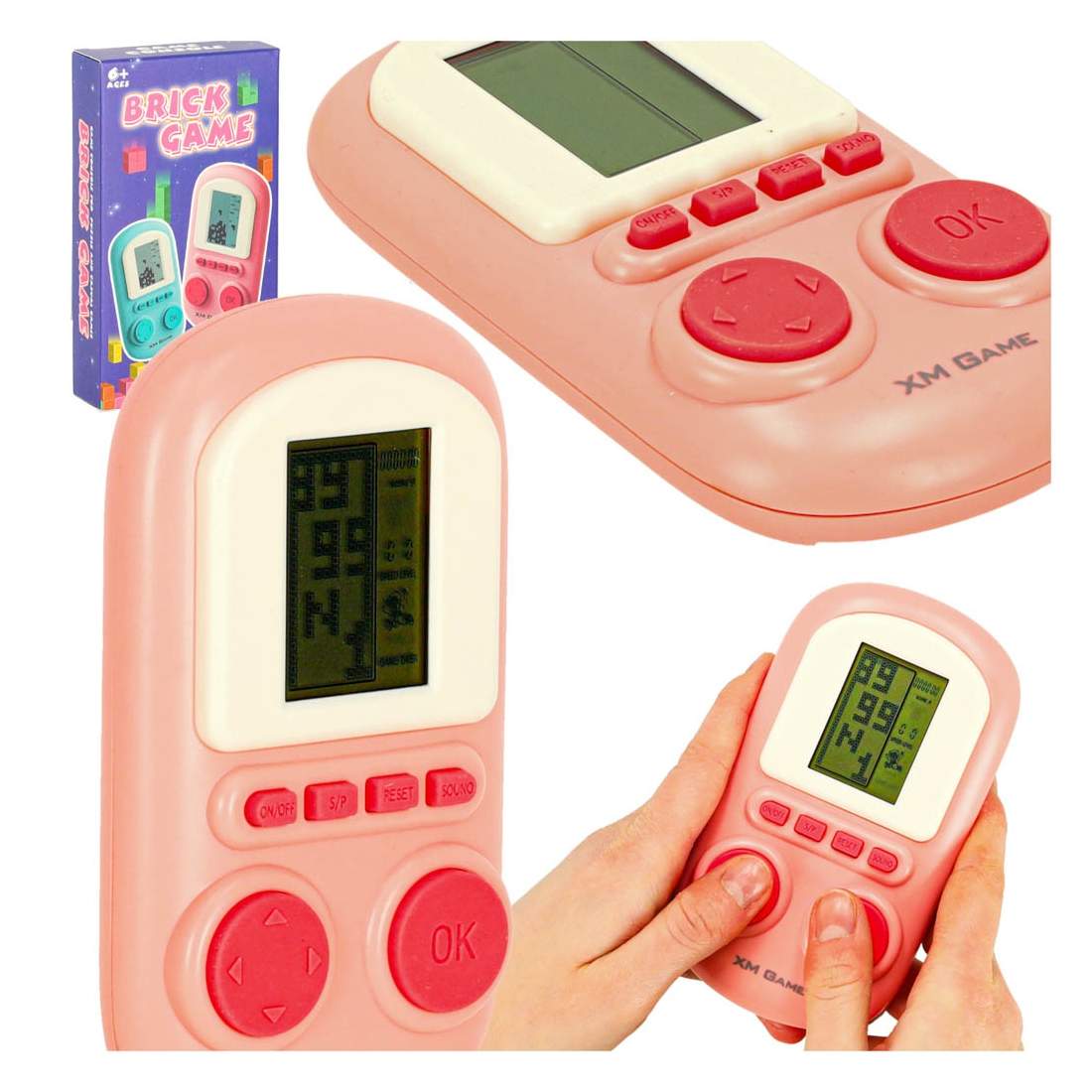 Elektronisk arkadspel bärbar konsol rosa | Elektronik - Tillbehör Mobil & Surfplatta - Mobiltillbehör - Mobilkablar - Tillbehör | Pryloteket