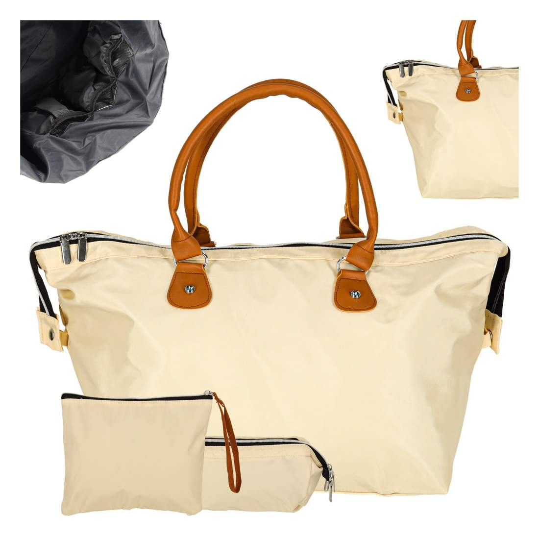 Kvinnors multifunktionell resevagnsväska för mamma set beige | Elektronik - Tillbehör Mobil & Surfplatta - Mobiltillbehör - Mobilkablar - Tillbehör | Pryloteket