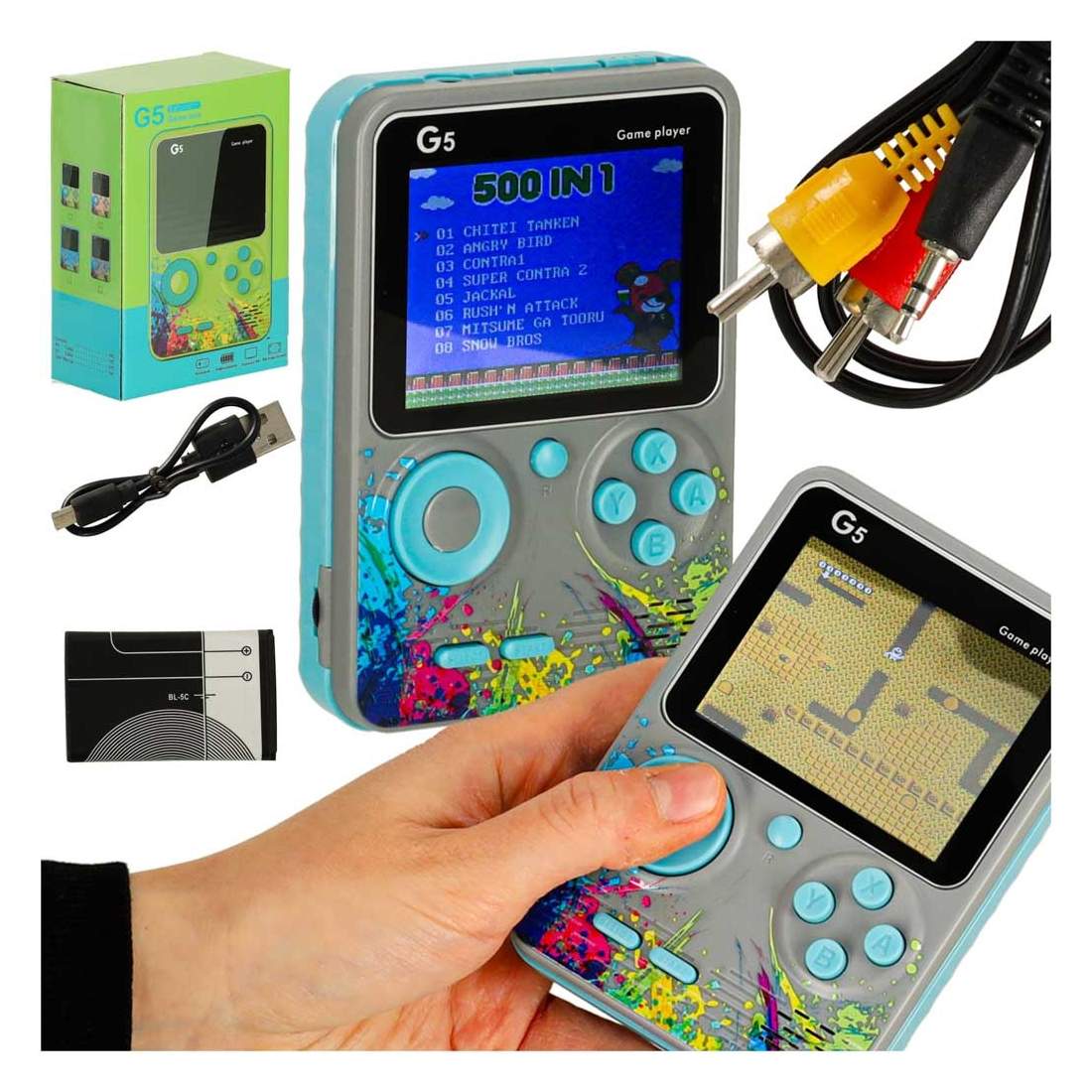 Retro mini bärbar spelkonsol