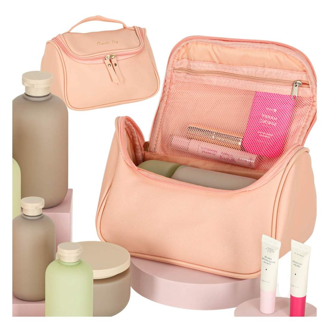 Kosmetisk researrangör trunk rosa | Elektronik - Tillbehör Mobil & Surfplatta - Mobiltillbehör - Mobilkablar - Tillbehör | Pryloteket