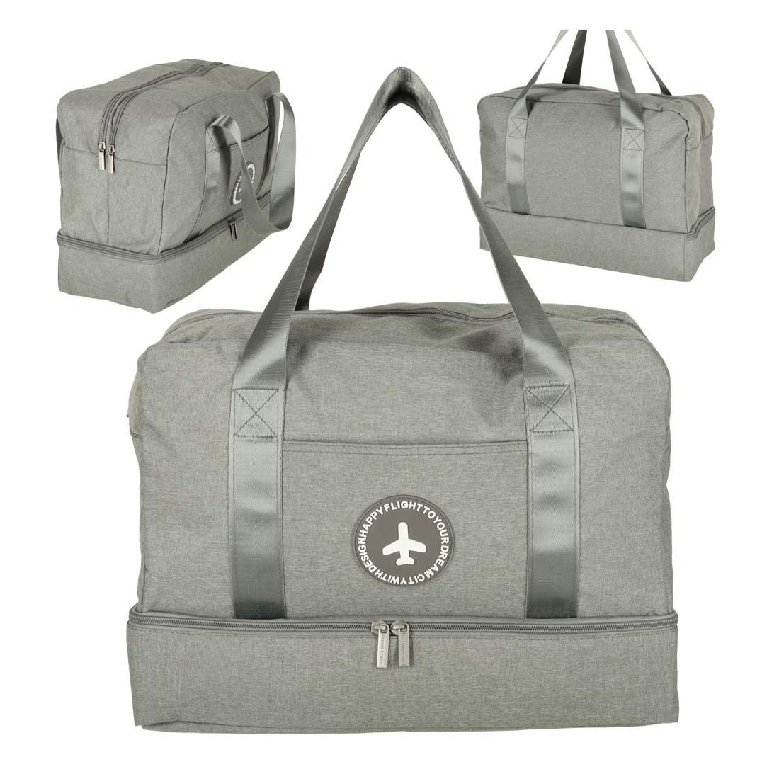Åkpåse handbagage 39 x 18 x 30 cm grå | Sport & Fritid - Friluftsliv & Camping - Vattenflaskor | Pryloteket