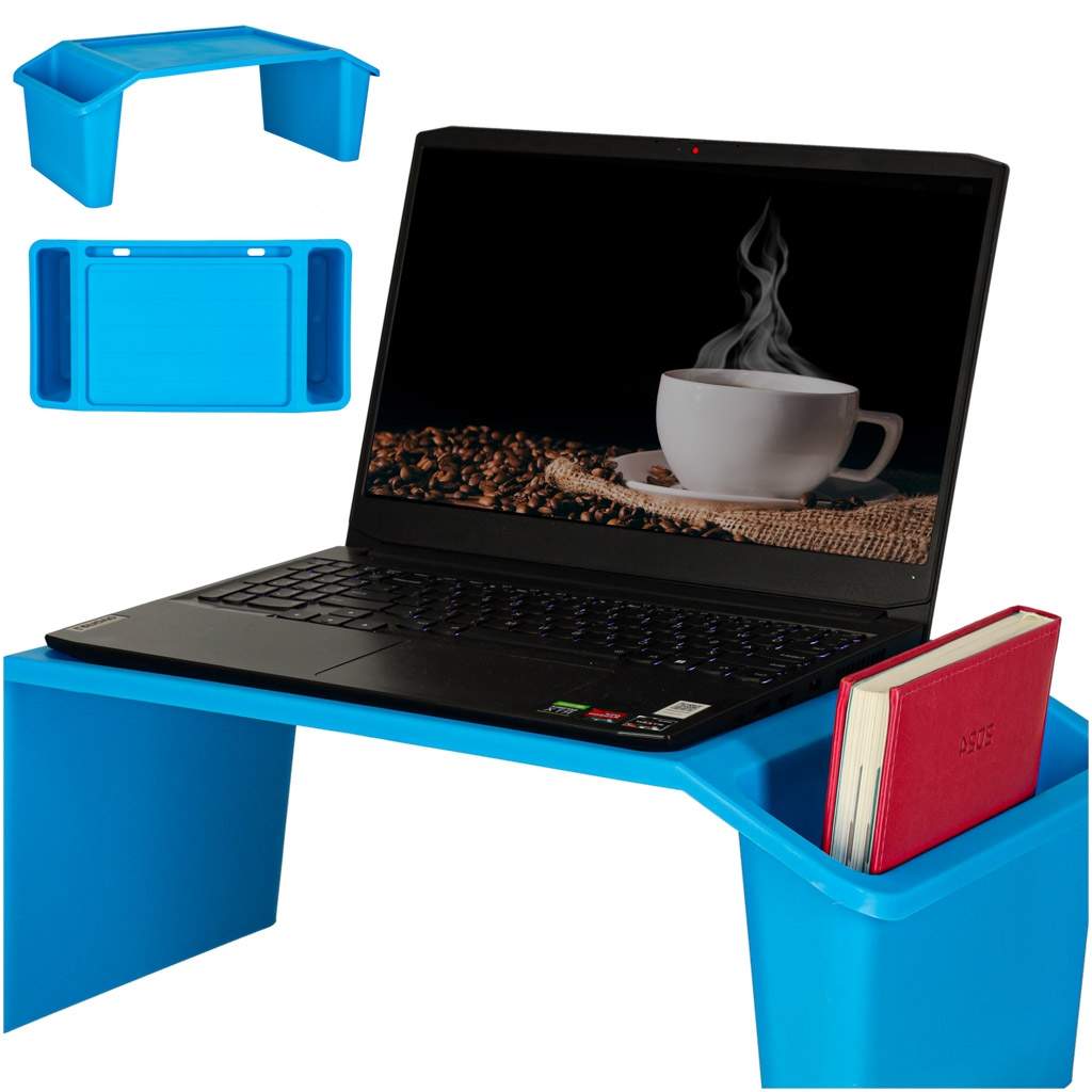 Laptopbord med organiser blå