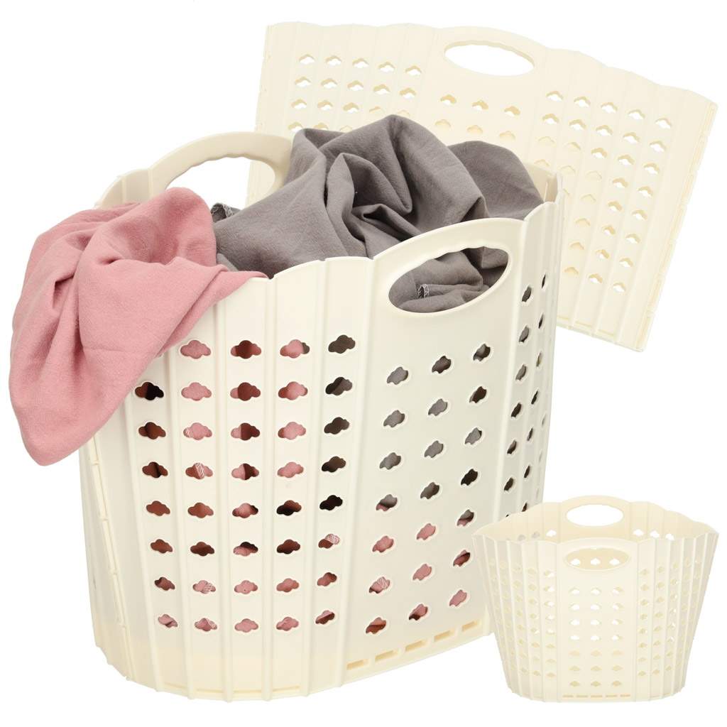 Tvättkorg vikbar badrumsorganisatorkräm. | Hälsa & Skönhet - Personvård - Vård & Rehabilitering - Hållning | Pryloteket
