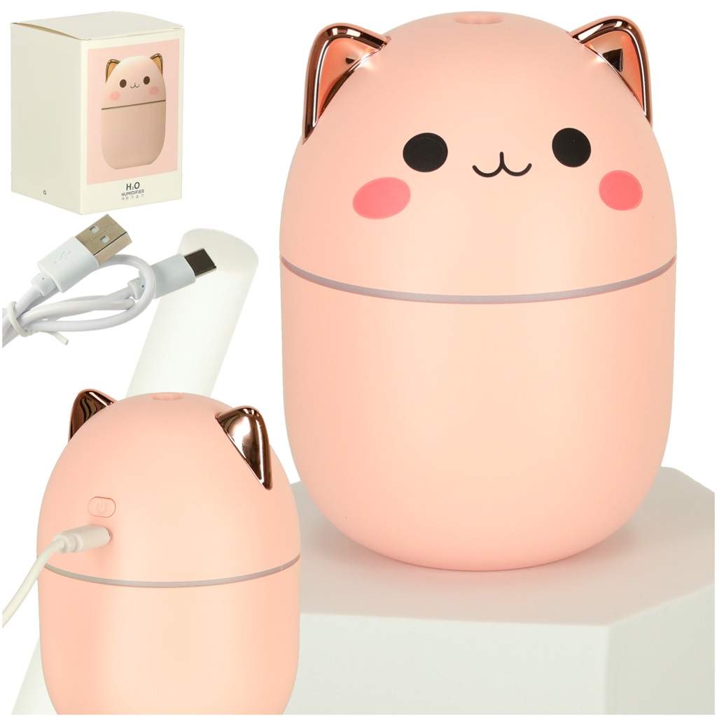 Luftfugter olie diffuser kitty pink