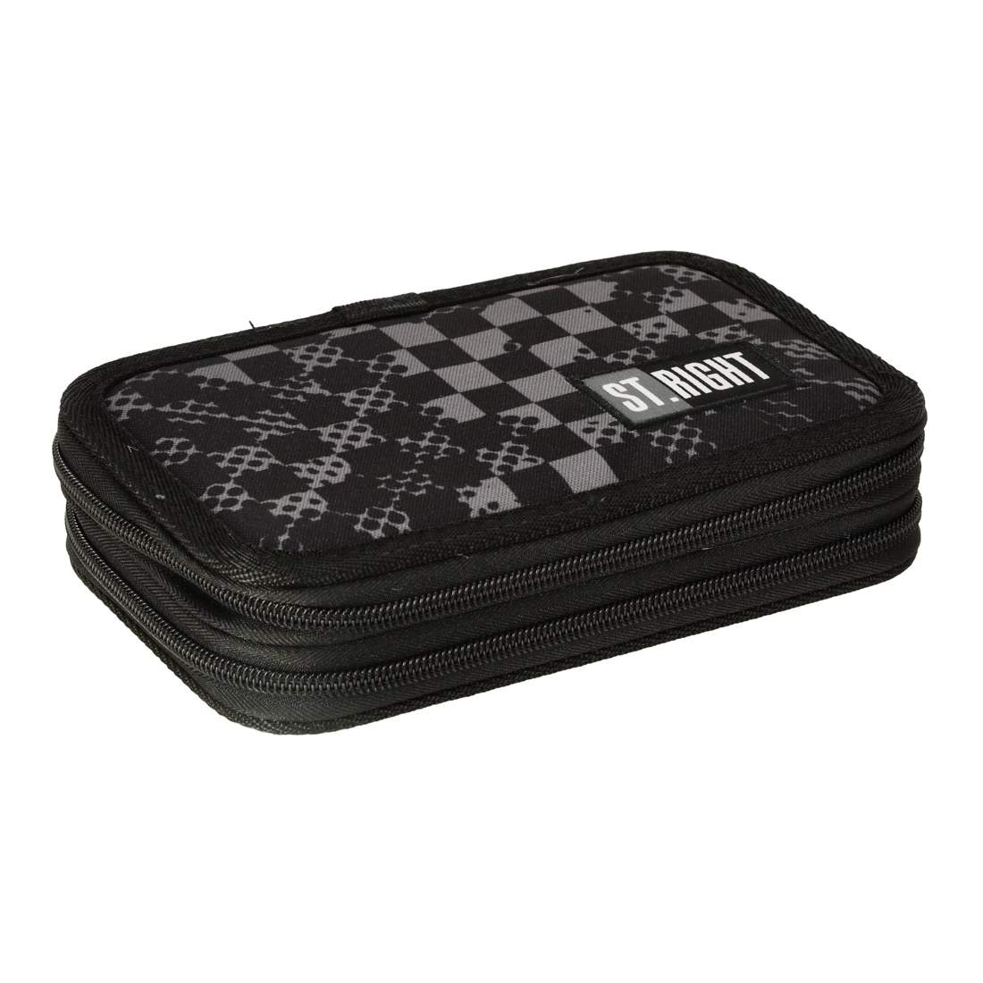 Dubbelt pennfodral med tillbehör Chessboard Crush | Hem & Hobby - Skola & Fritid - Pennfodral | Pryloteket