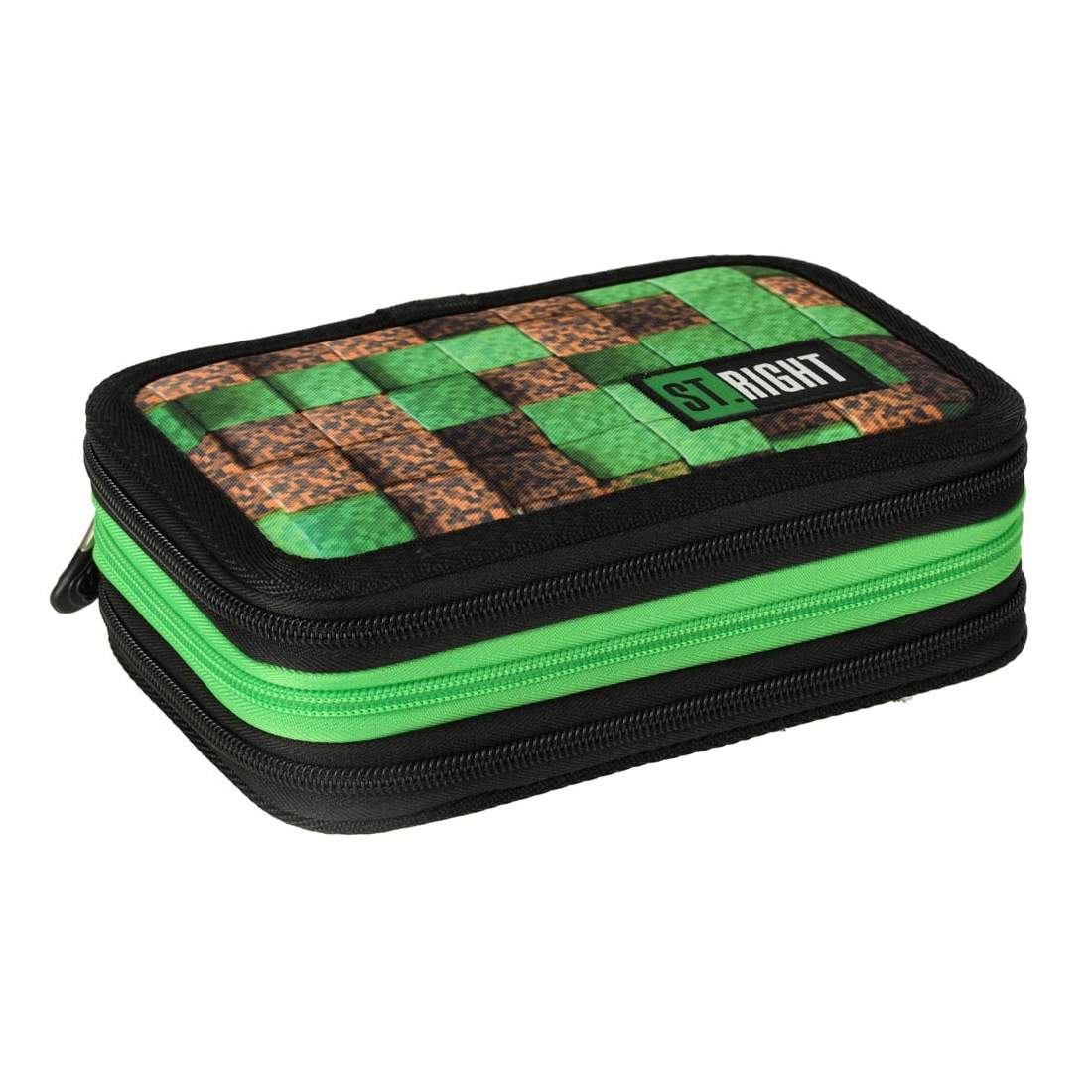 Trefaldigt pennfodral med tillbehör Pixel Cubes | Hem & Hobby - Skola & Fritid - Pennfodral | Pryloteket