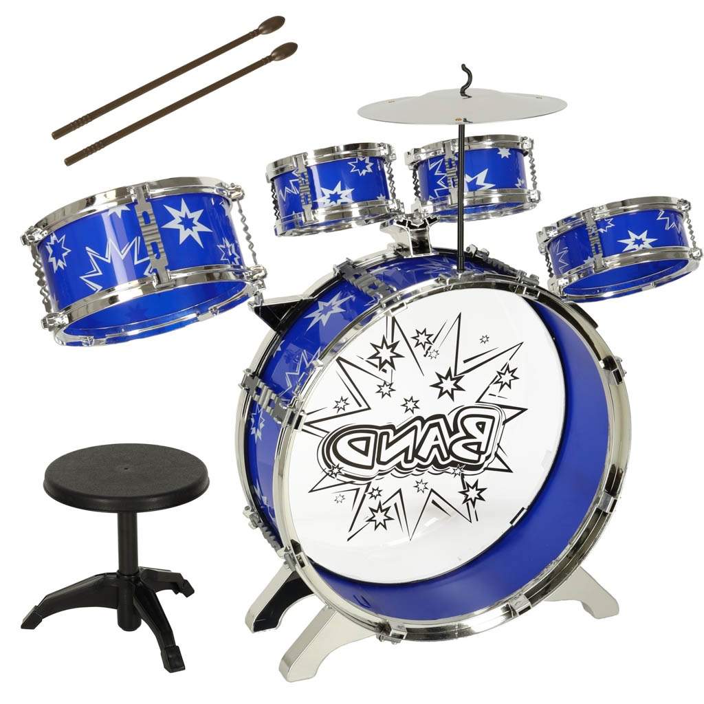 Percussion til børn bækkentrommesæt + stol