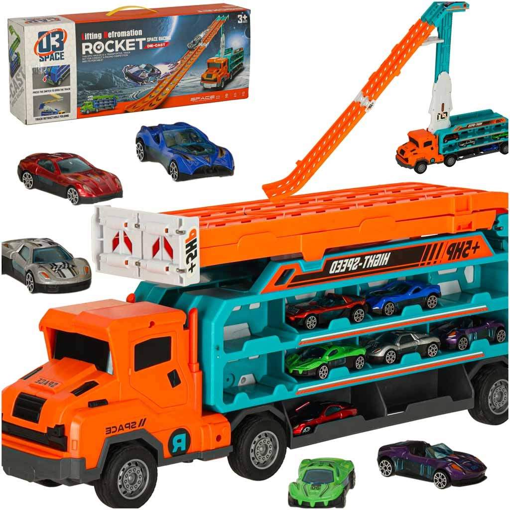 Campingvogn med racerbaneslide 6el orange