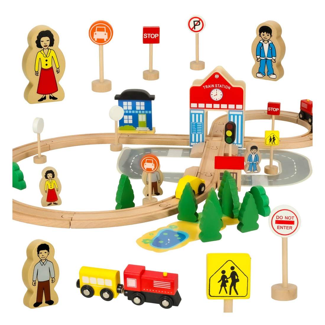 Trätåg tåg lokomotiv stad 50 el | Elektronik - Tillbehör Mobil & Surfplatta - Mobiltillbehör - Mobilkablar - Tillbehör | Pryloteket