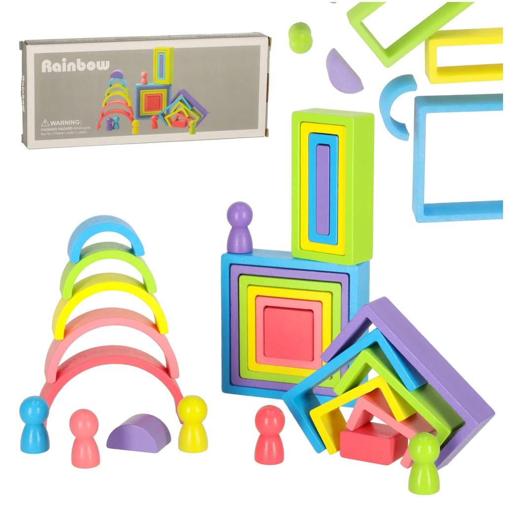 Rainbow montessori pædagogiske træklodser