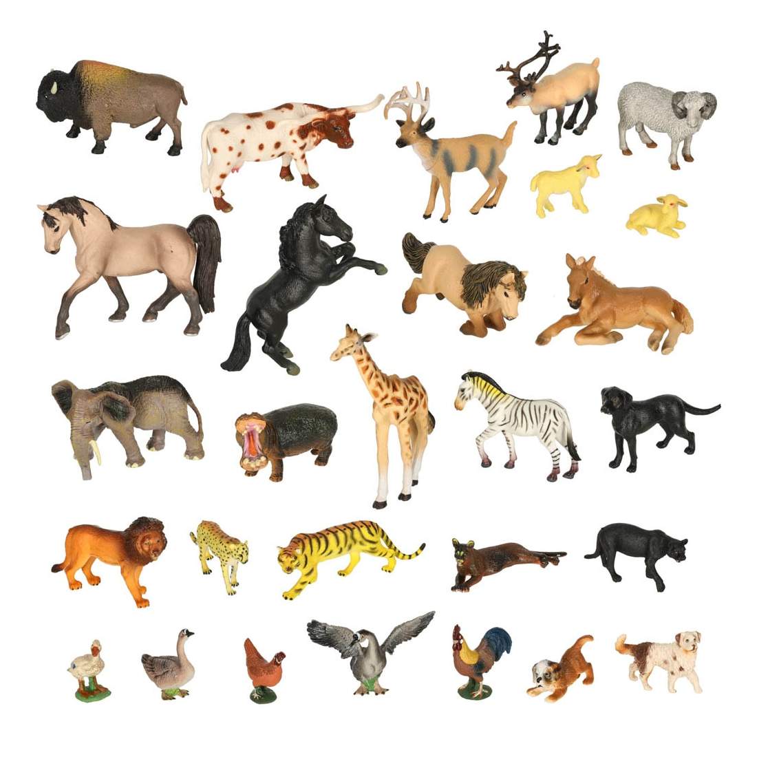 Figurer djurparksdjur set om 28 el. | Leksaker & Spel - Leksaker - Leksaksfigurer & Dockor - Djurfigurer | Pryloteket