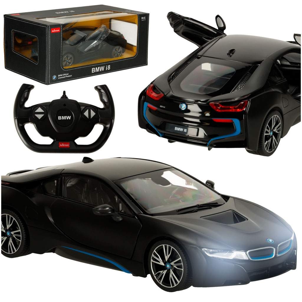 RC bil 1:14 BMW i8 åbne døre sort