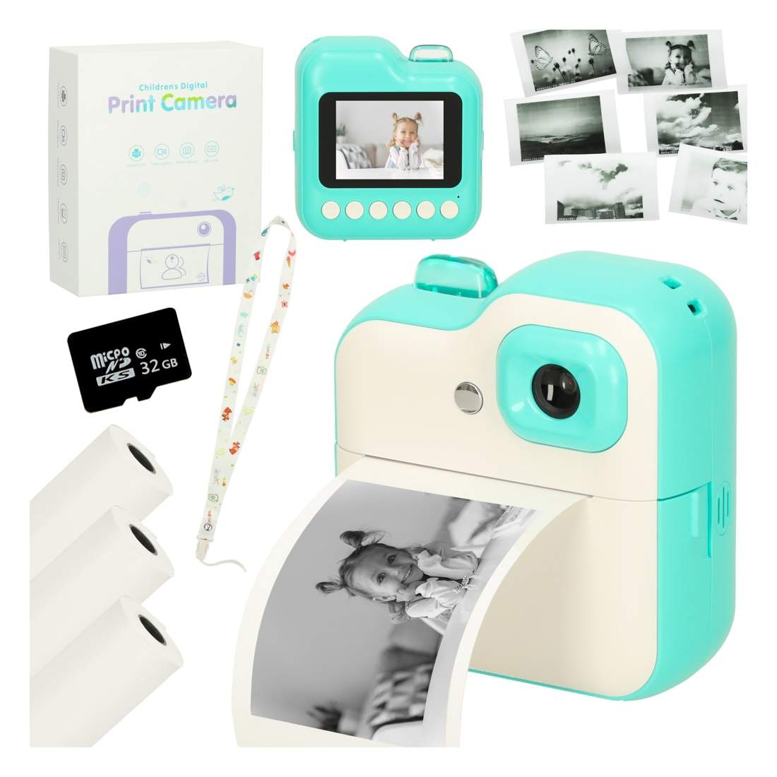 Instant kamera för barn 1GB 24mpx grön | Hem & Hobby - Husdjur - Hund | Pryloteket