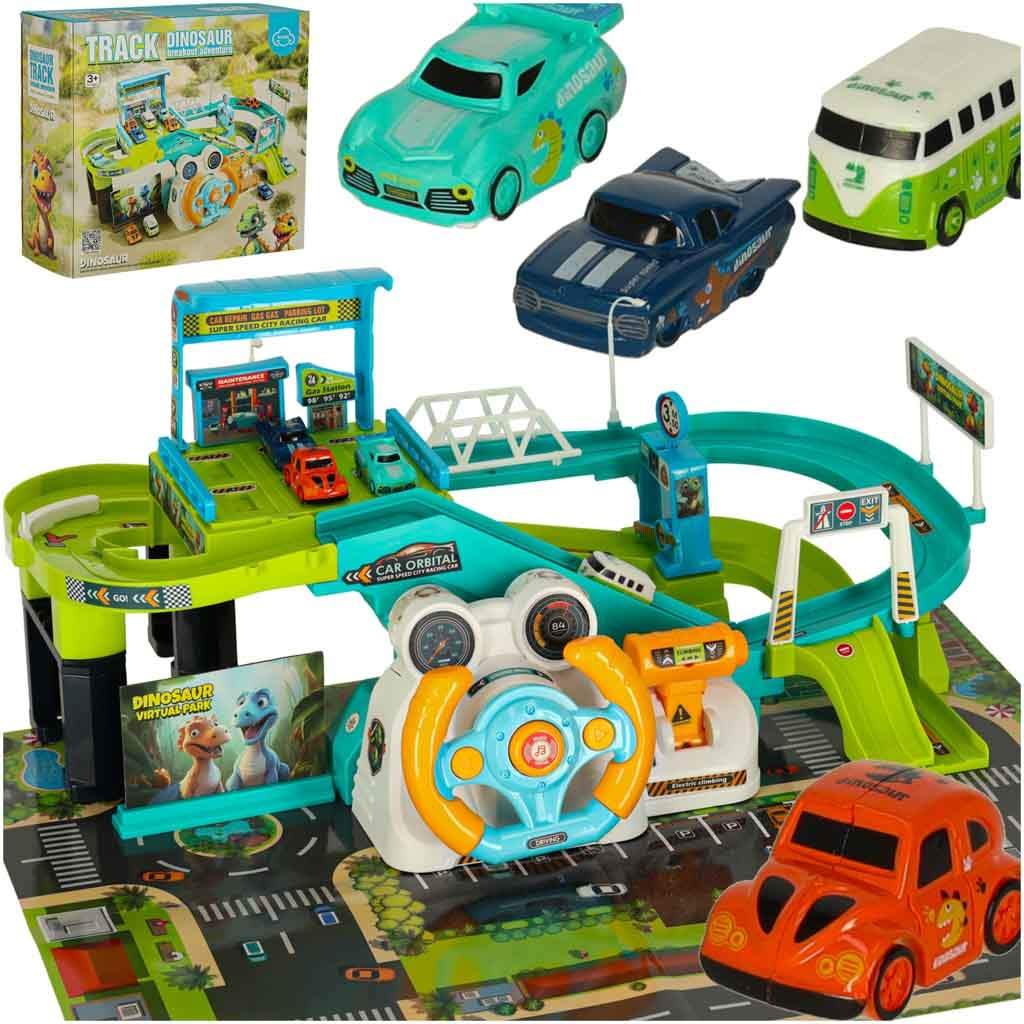 Bilbane parkeringshus dinosaur 4 biler