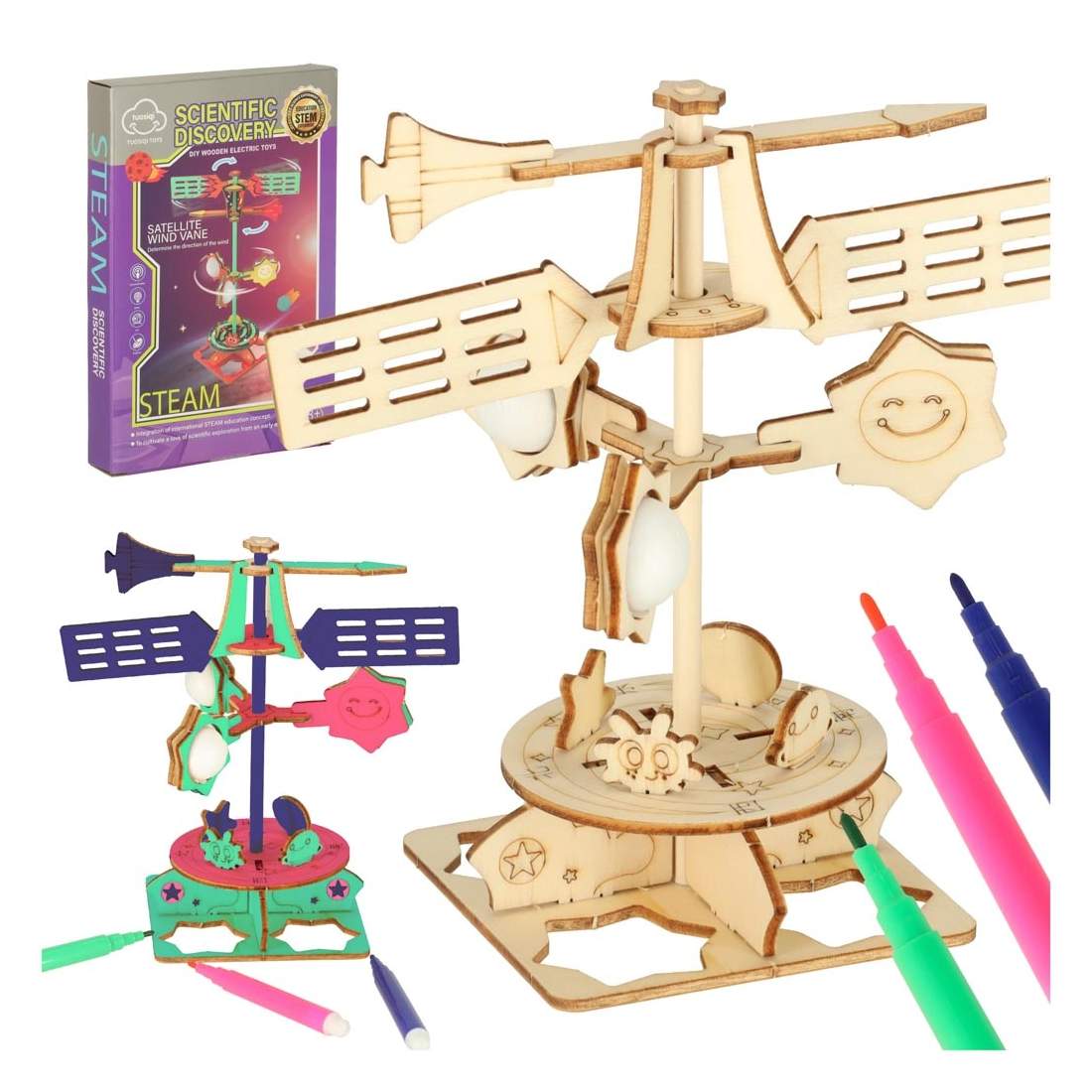 Träpussel 3d vetenskaplig modell väderkvarn | Hälsa & Skönhet - Personvård - Vård & Rehabilitering - Hållning | Pryloteket