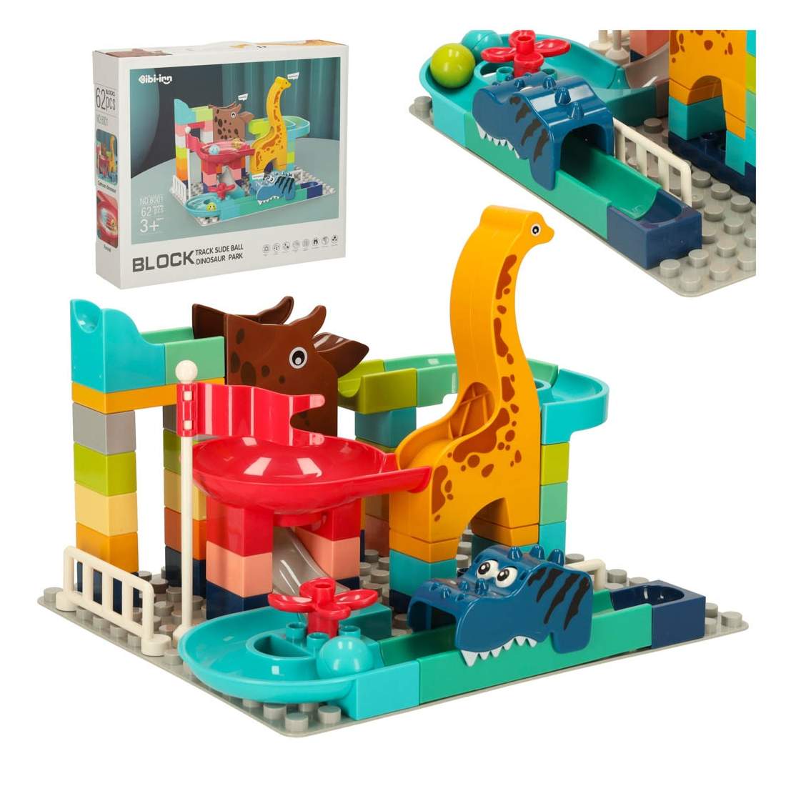 Kreativa block bollbana dinosauriepark 62st | Leksaker & Spel - Leksaker - Lekset | Pryloteket
