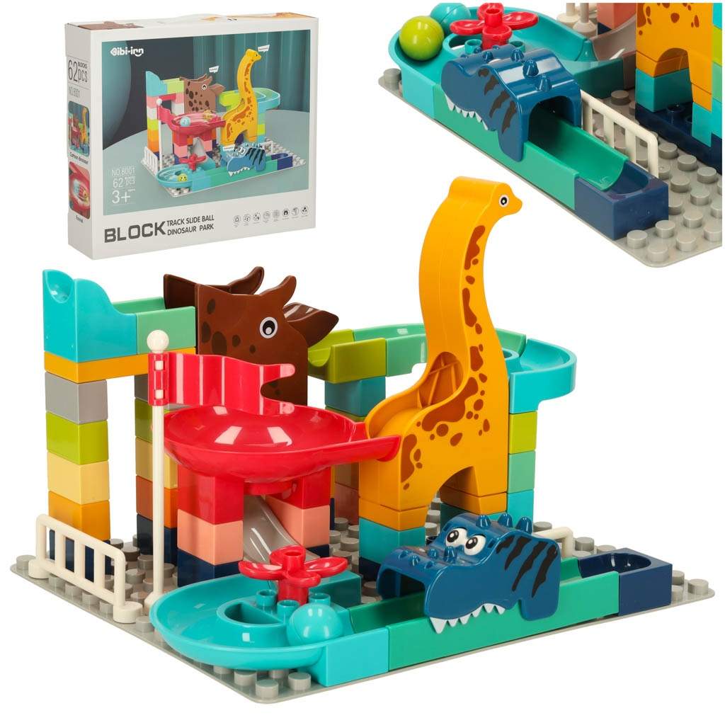 Kreative blokke kuglebane dinosaur park 62 stk