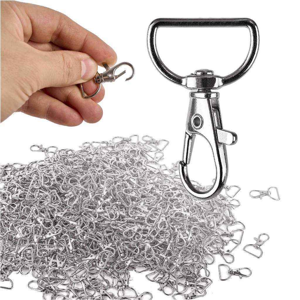 Metal karabinhager fisk 500 stk.