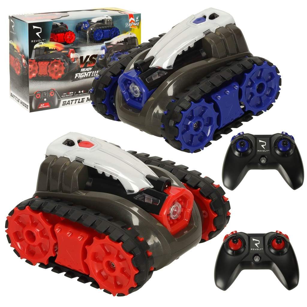 RC Revolt BATTLE fjernbetjening bil kamptilstand lydlys 2pak