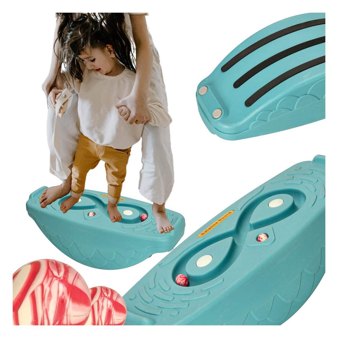 Golvbalanserande balansbräda turkos | Sport & Fritid - Träning | Pryloteket