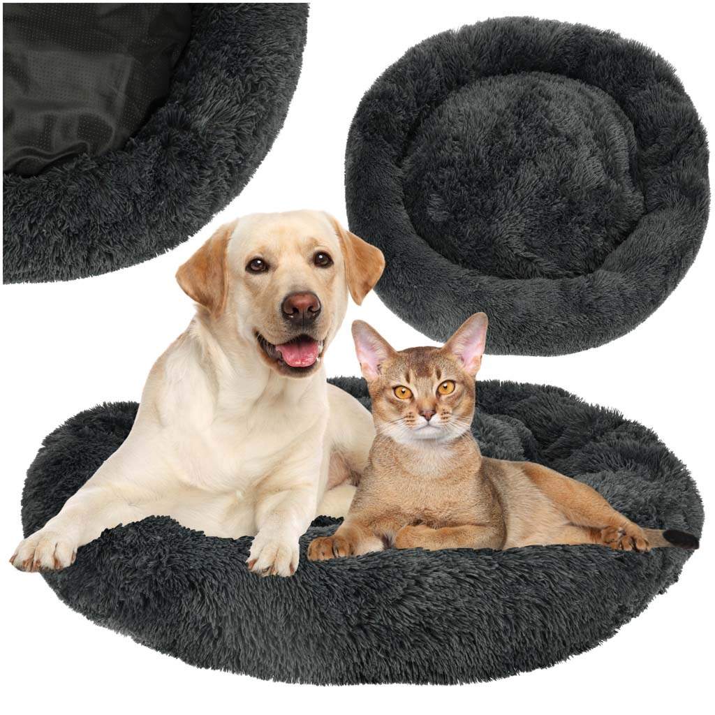 Hundeseng plys pude 100cm cie grey