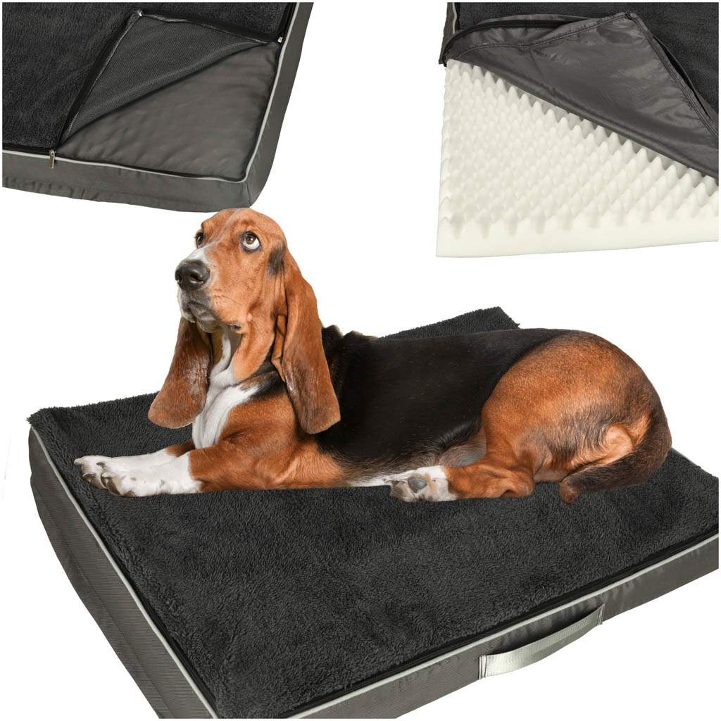 Ortopedisk grå hundsäng 90x70x10cm | Hem & Hobby - Husdjur - Hund - Hundsäng | Pryloteket