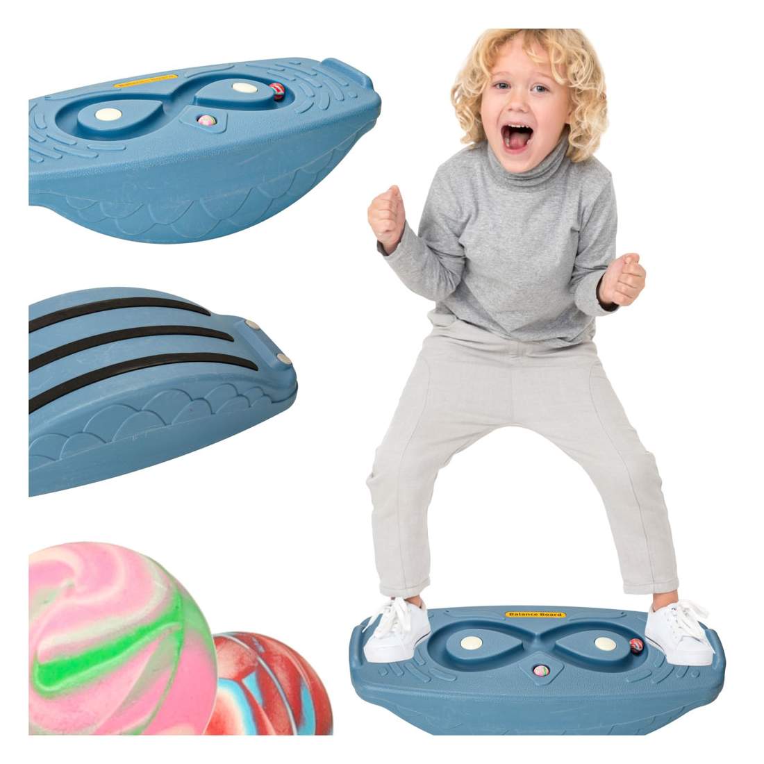 Balanseringsbräda för golv marinblå | Sport & Fritid - Träning - Träningsutrustning | Pryloteket