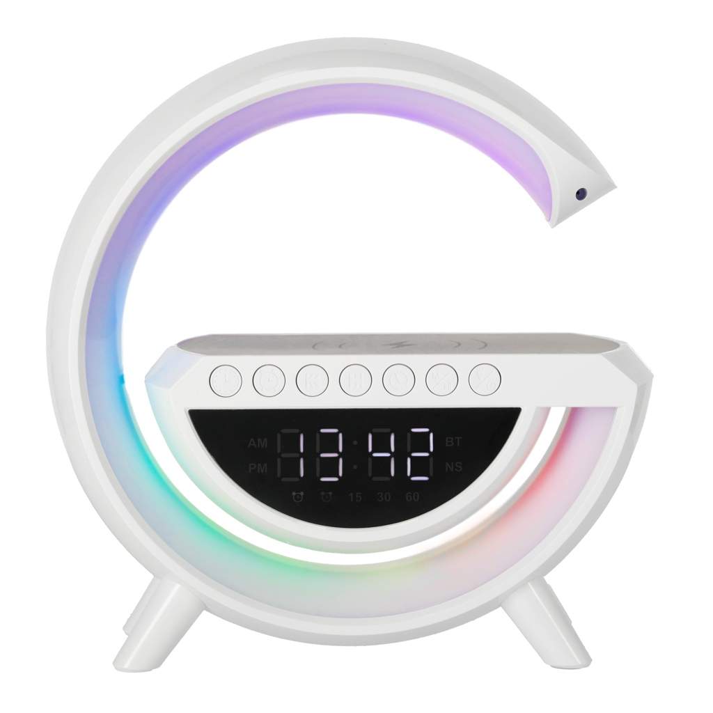 LED lys med induktionsoplader med radio