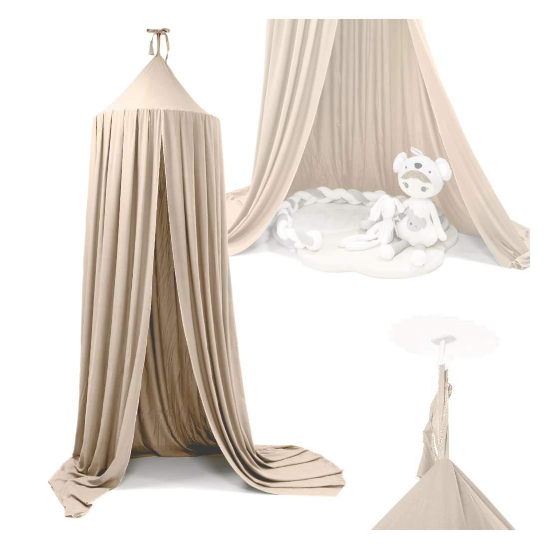 Kapellgardin tipitält hängande beige | Hem & Hobby - Hem & Hushåll - Sovrum - Påslakan | Pryloteket