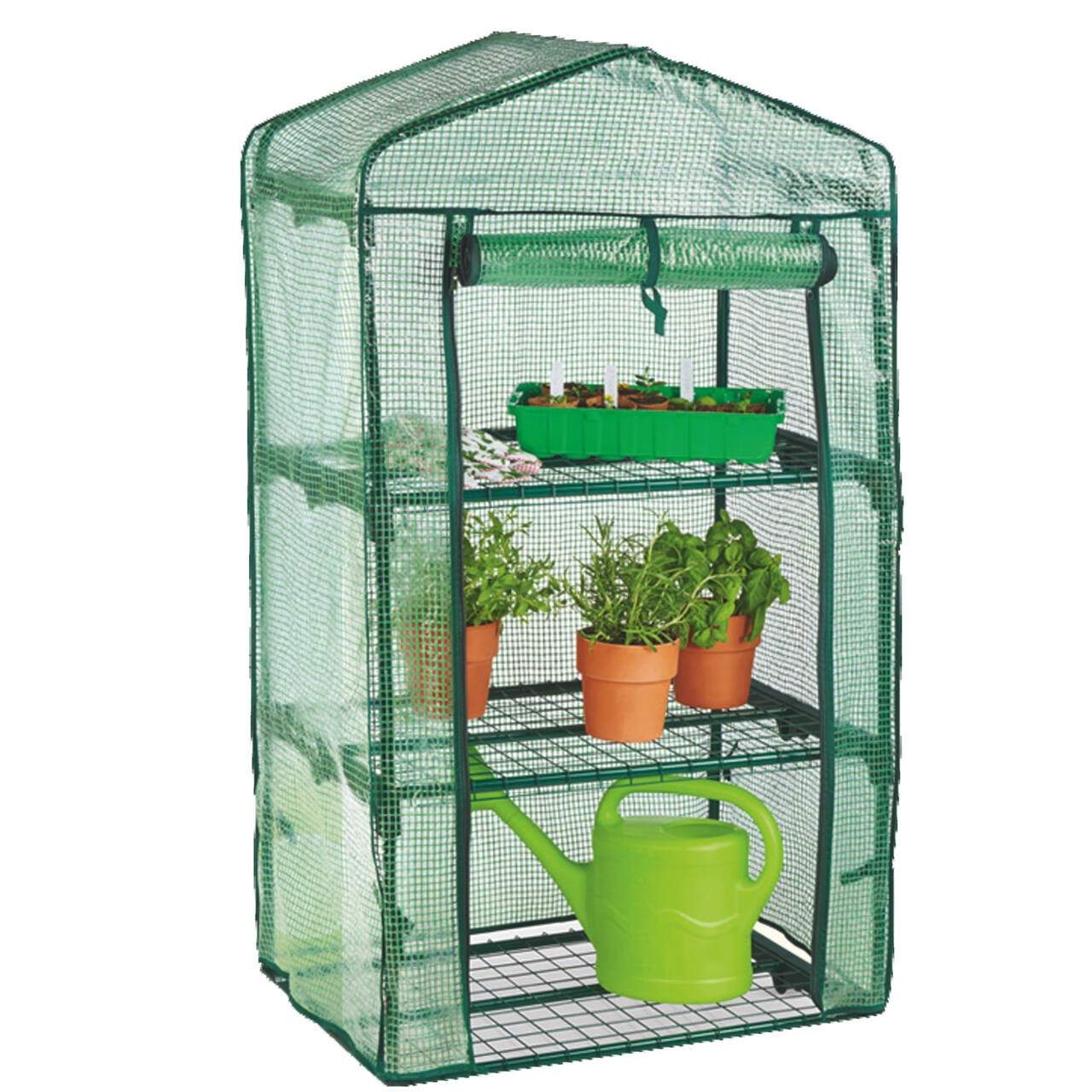 Trädgårdsväxthus med tre hyllplan 69x49x125 5245 | Hem & Hobby - Hem & Hushåll - Balkong | Pryloteket