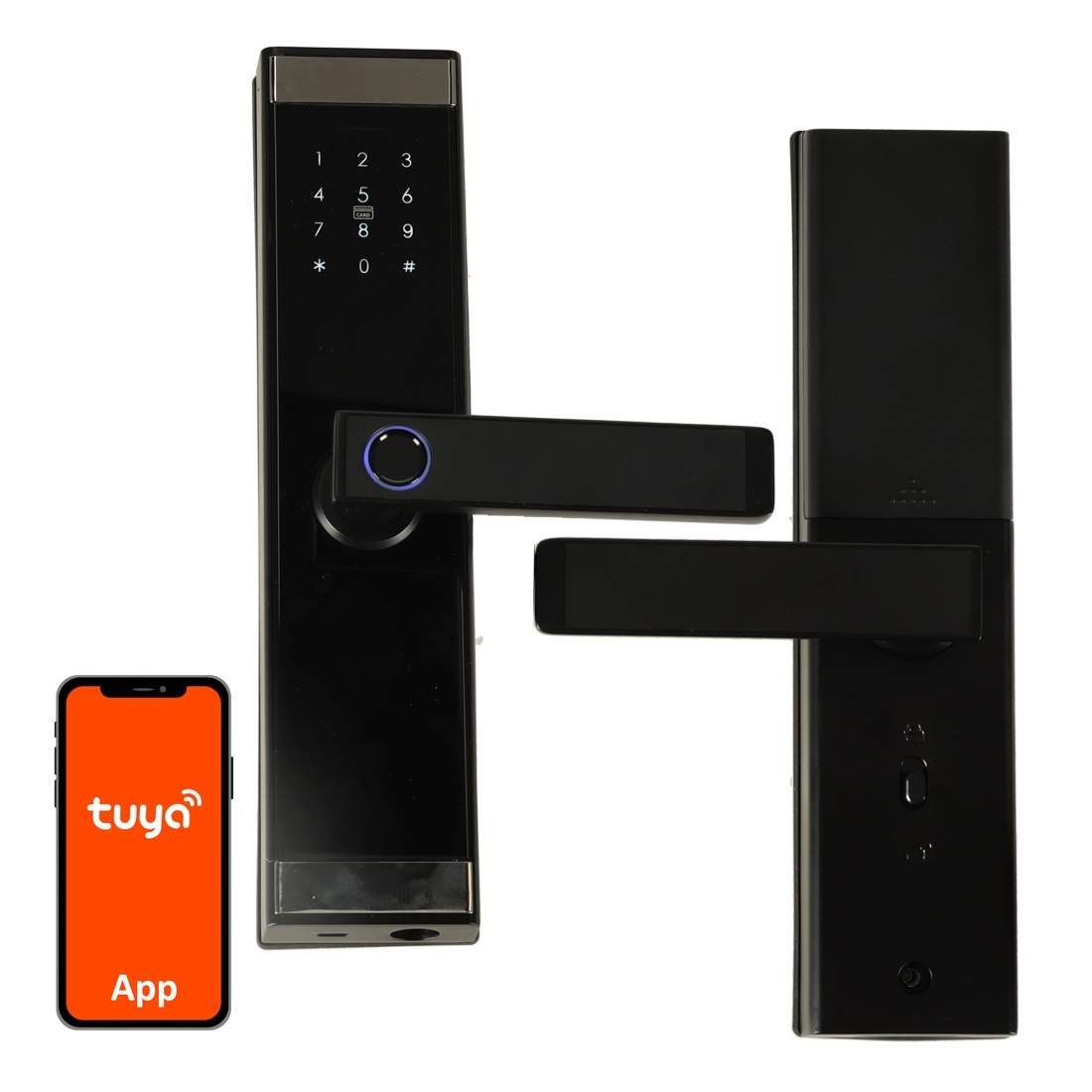 Fingeravtryckskodkombination dörrhandtagskort svart | Hem & Hobby | Pryloteket