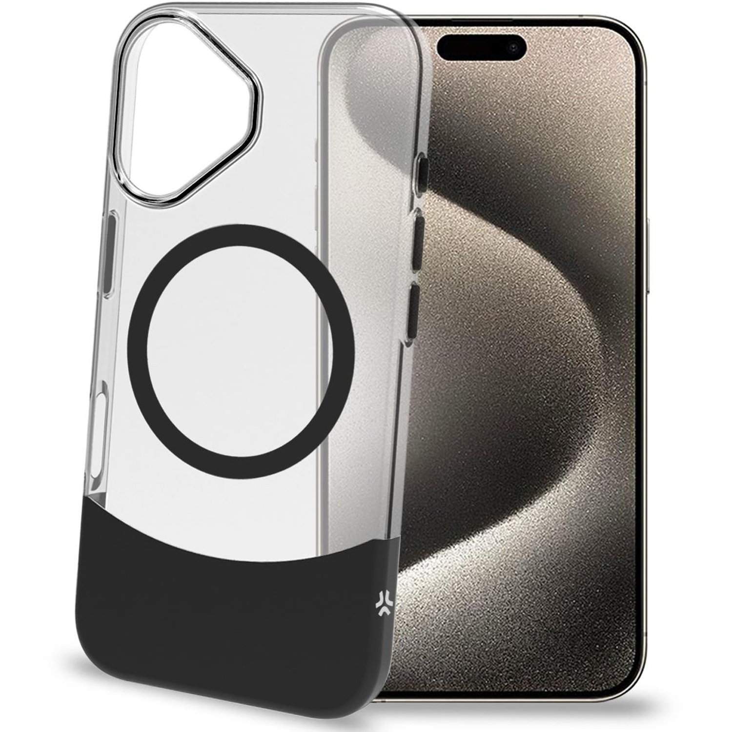 Magdual MagSafe kompatibelt etui iPhone 16 Sort + Gennemsigtig billede