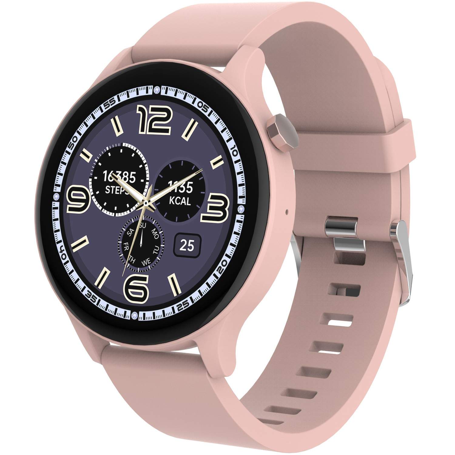 Bluetooth Smart Watch Rosa/Beige | Sport & Fritid - Träning - Simning | Pryloteket