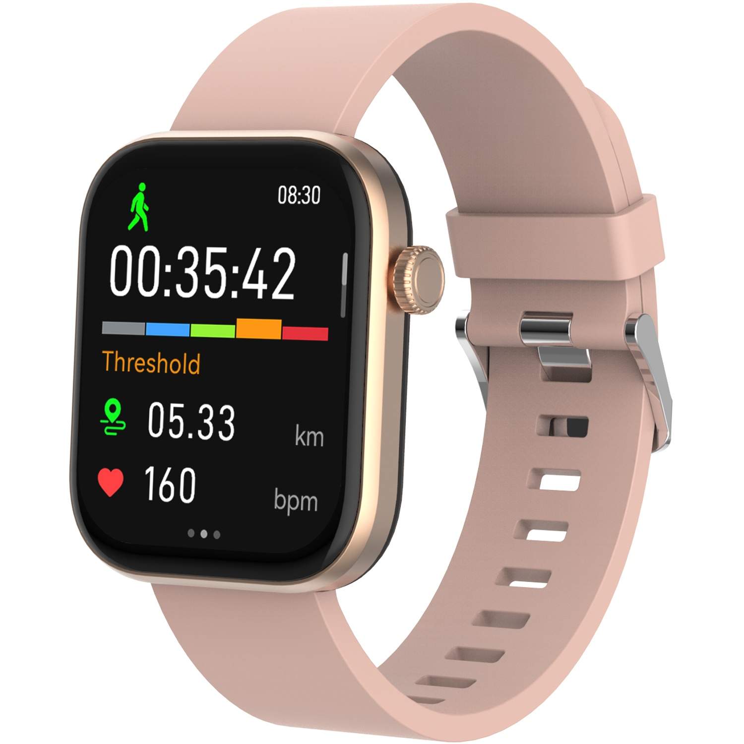 Bluetooth AMOLED Smart Watch Rosa / Beige | Sport & Fritid - Träning | Pryloteket
