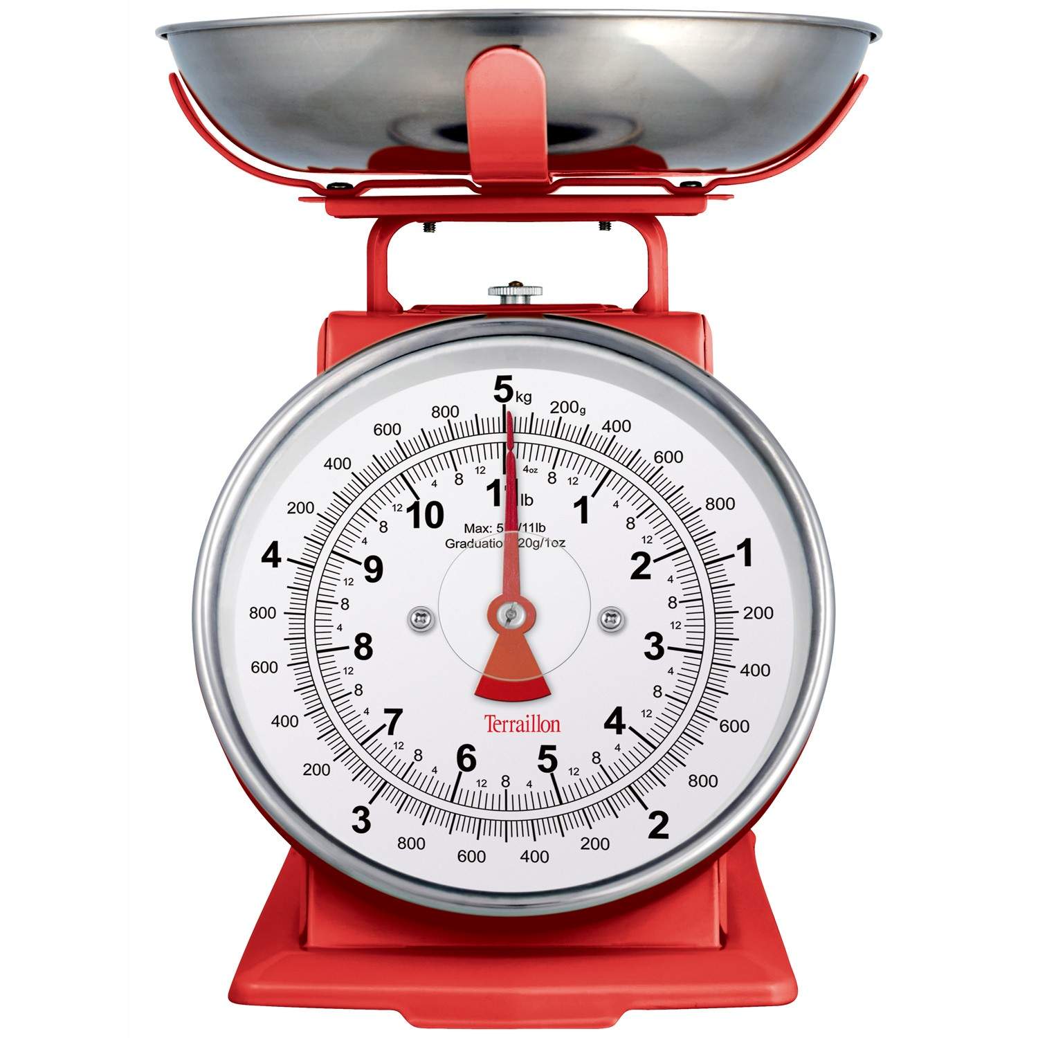 Køkkenvægt Tradition 500 Dual Rød 1L skål, 5 kg billede
