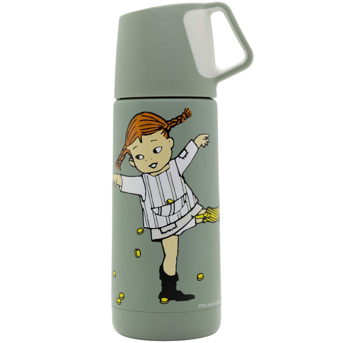 Produktfoto för Rätt Start Pippi Långstrump Cirkus Termos 350 ml (Grön)