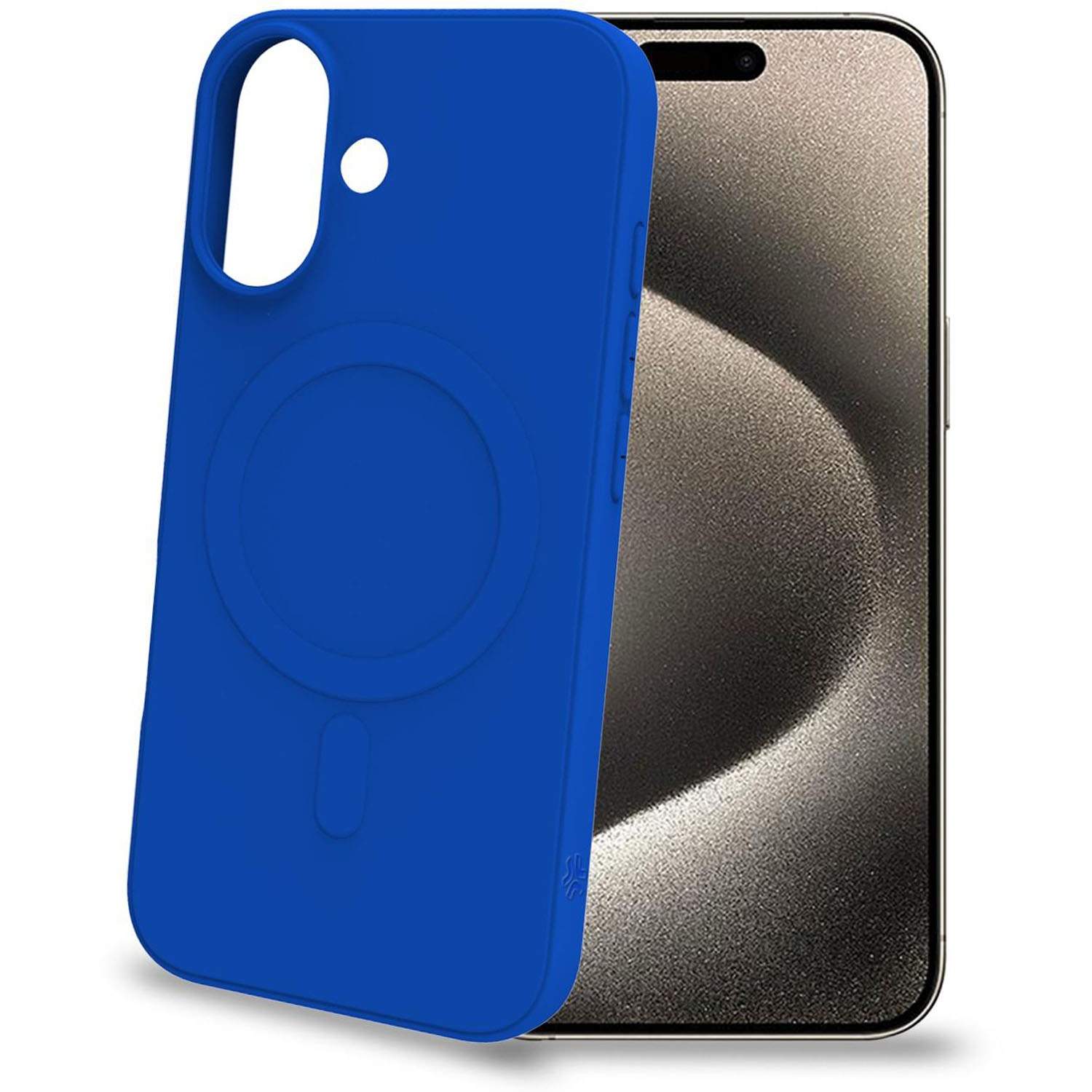 Cromomag Blødt gummi cover MagSafe kompatibel iPhone 16 Blue