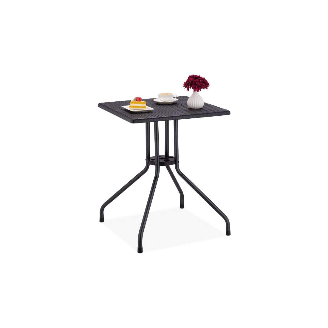 Trädgårdsbord i svart rottinglook | Hem & Hobby - Hem & Hushåll - Balkong | Pryloteket