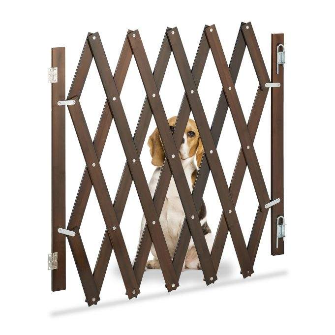 Udtrækkelig hundeværn i brun