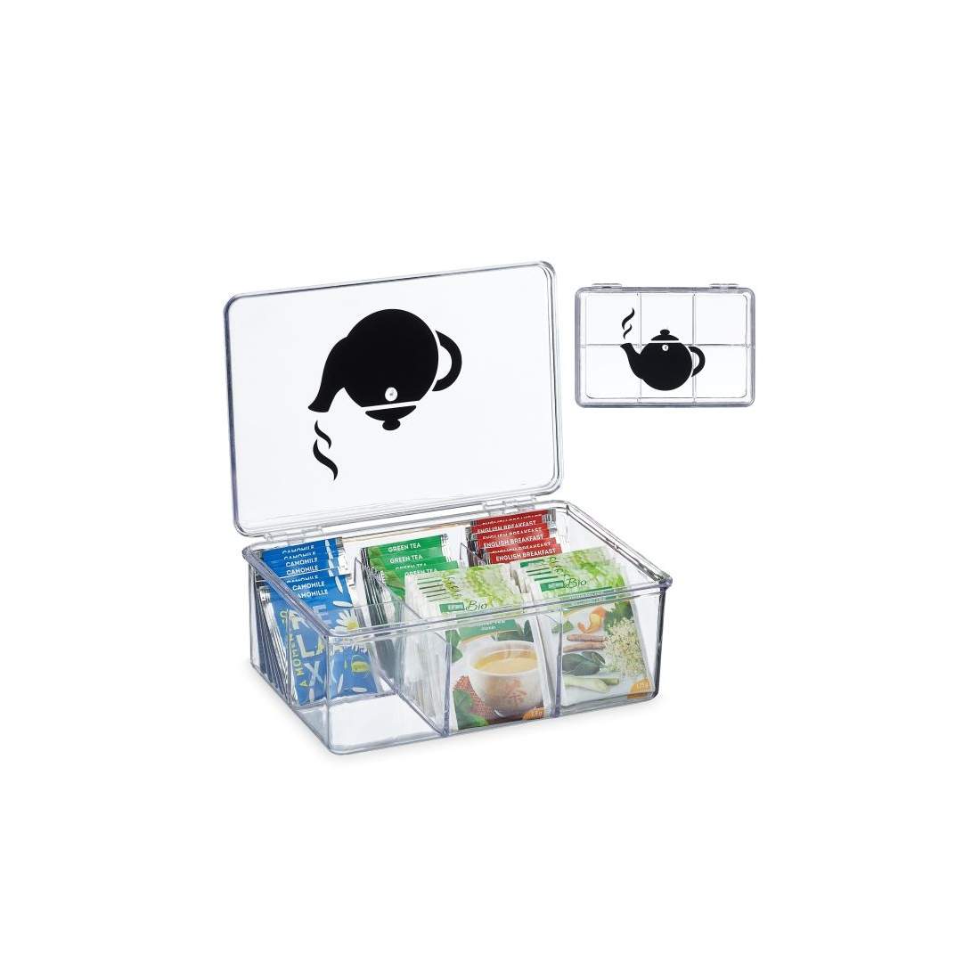 Transparent telåda med 6 fack | Hälsa & Skönhet - Personvård - Hygien | Pryloteket