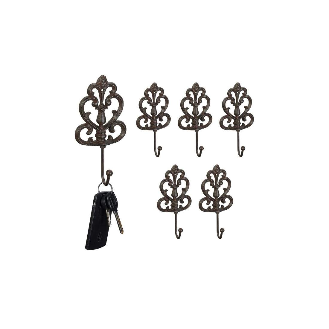 Klädkrokar i gjutjärn - set om 6 st | Elektronik - Tillbehör Mobil & Surfplatta - Mobiltillbehör - Mobilkablar - Tillbehör | Pryloteket