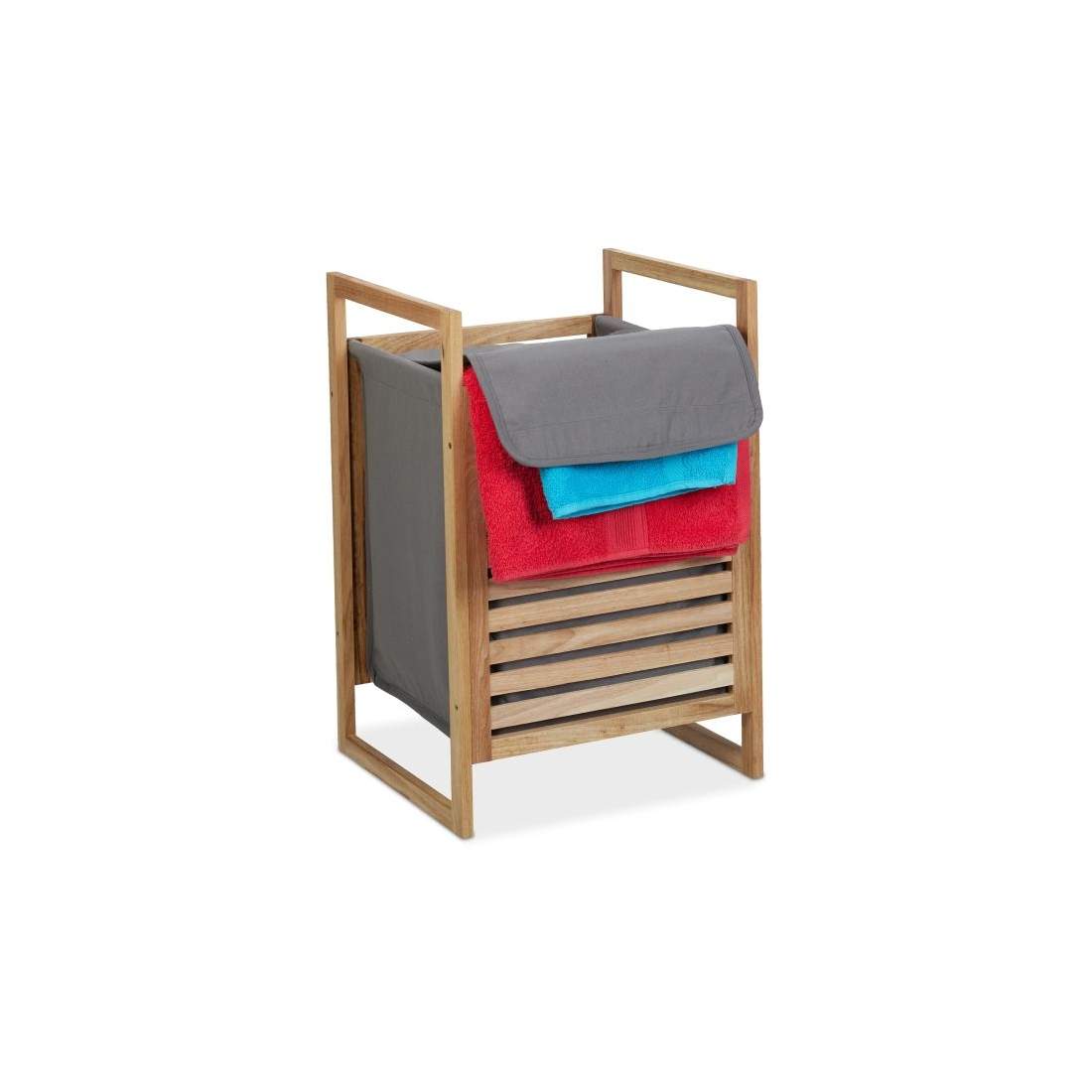 Tvättkorg i valnöt med lock | Hem & Hobby - Hem & Hushåll - Tvätt - Tvättkorgar | Pryloteket