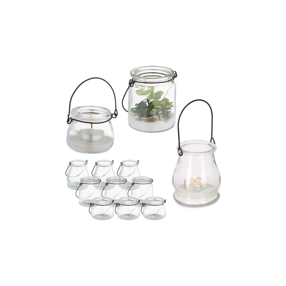 set med 12 glaslyktor i 3 storlekar | Elektronik - Kablar & Adaptrar - Adaptrar & Signalomvandlare - USB | Pryloteket
