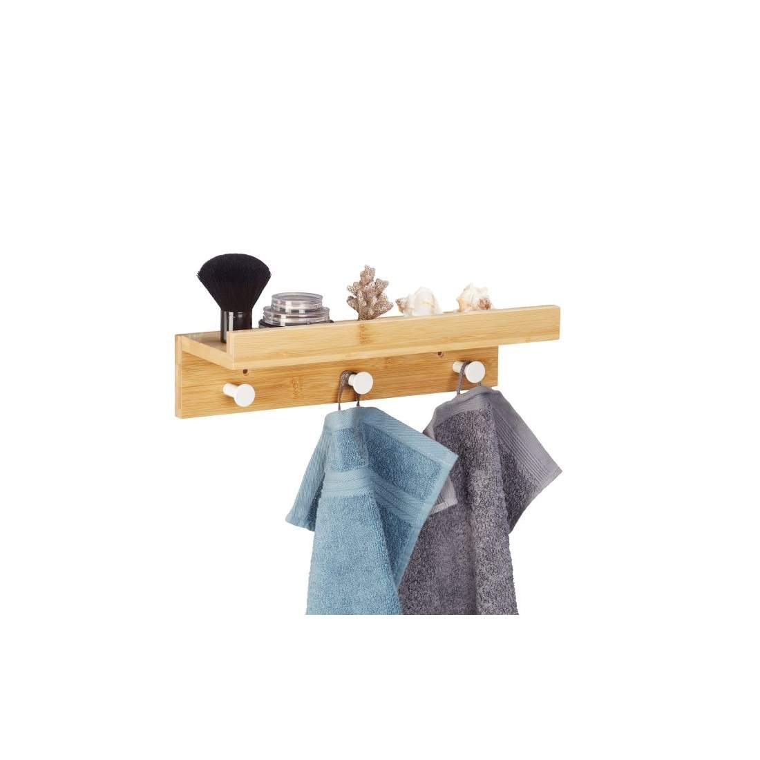Vägghylla med 3 krokar | Hem & Hobby - Hem & Hushåll - Textil - Handdukar | Pryloteket