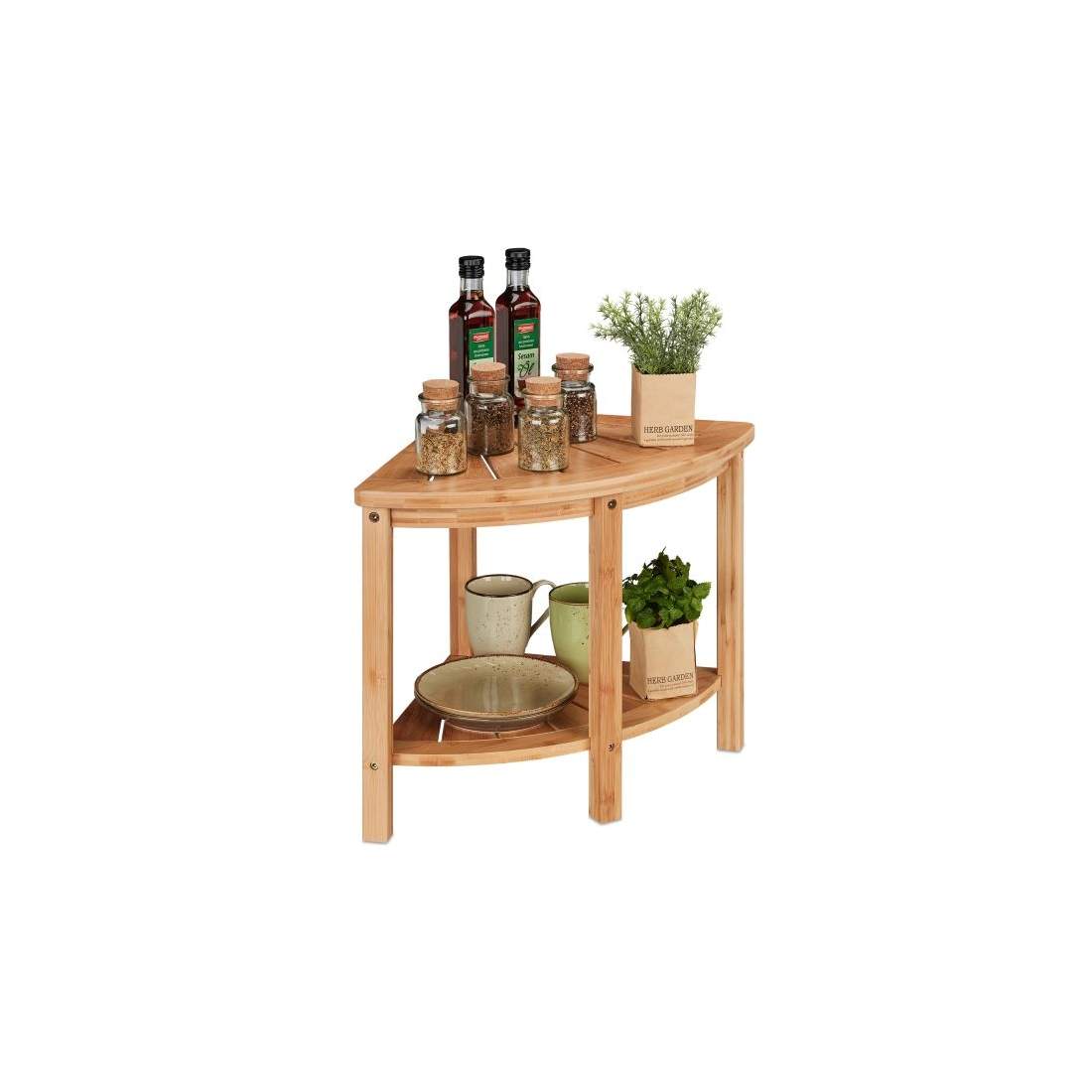 Hörnhylla i bambu till köket | Hem & Hobby - Hem & Hushåll - Badrum - Badrumsförvaring | Pryloteket