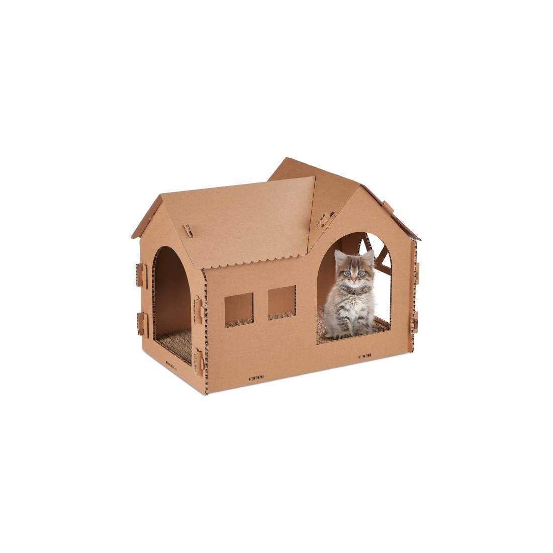 Katthus i kartong med klösbräda | Hem & Hobby - Husdjur - Katt | Pryloteket